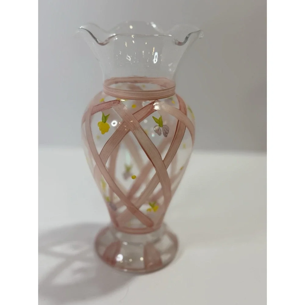 Beautiful Tracy Porter Hand Painted Bud Vase 6.5 Inches